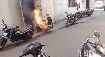 Pożar skutera