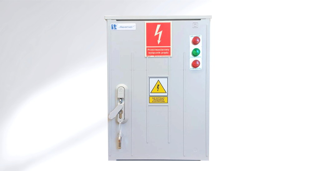 Przeciwpożarowy wyłącznik prądu z CNBOP"