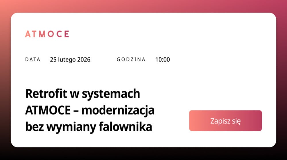 Bezpłatny webinar: Retrofit w systemach ATMOCE – modernizacja bez wymiany falownika