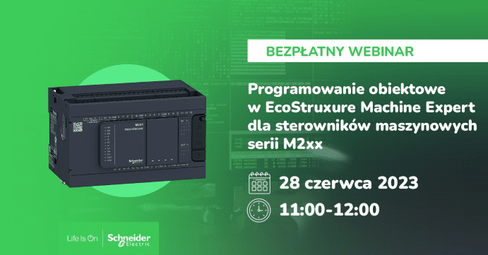 Programowanie obiektowe w EcoStruxure Machine Expert dla sterowników maszynowych serii M2xx