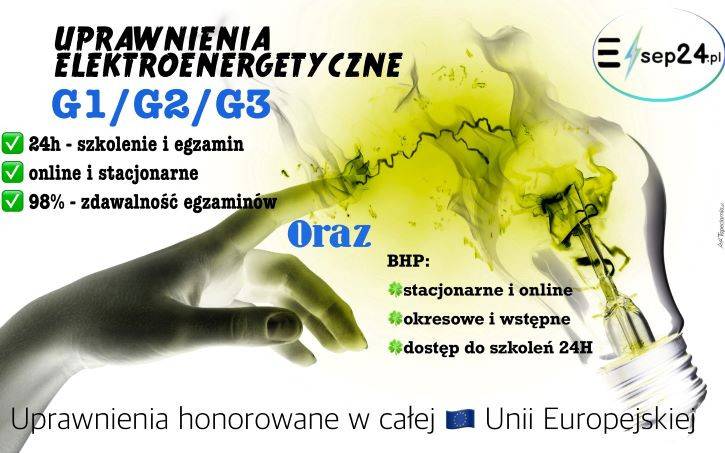 Szkolenie ONLINE tzw. SEP G1/G2/G3  / energetyczne / cieplne / gazowe