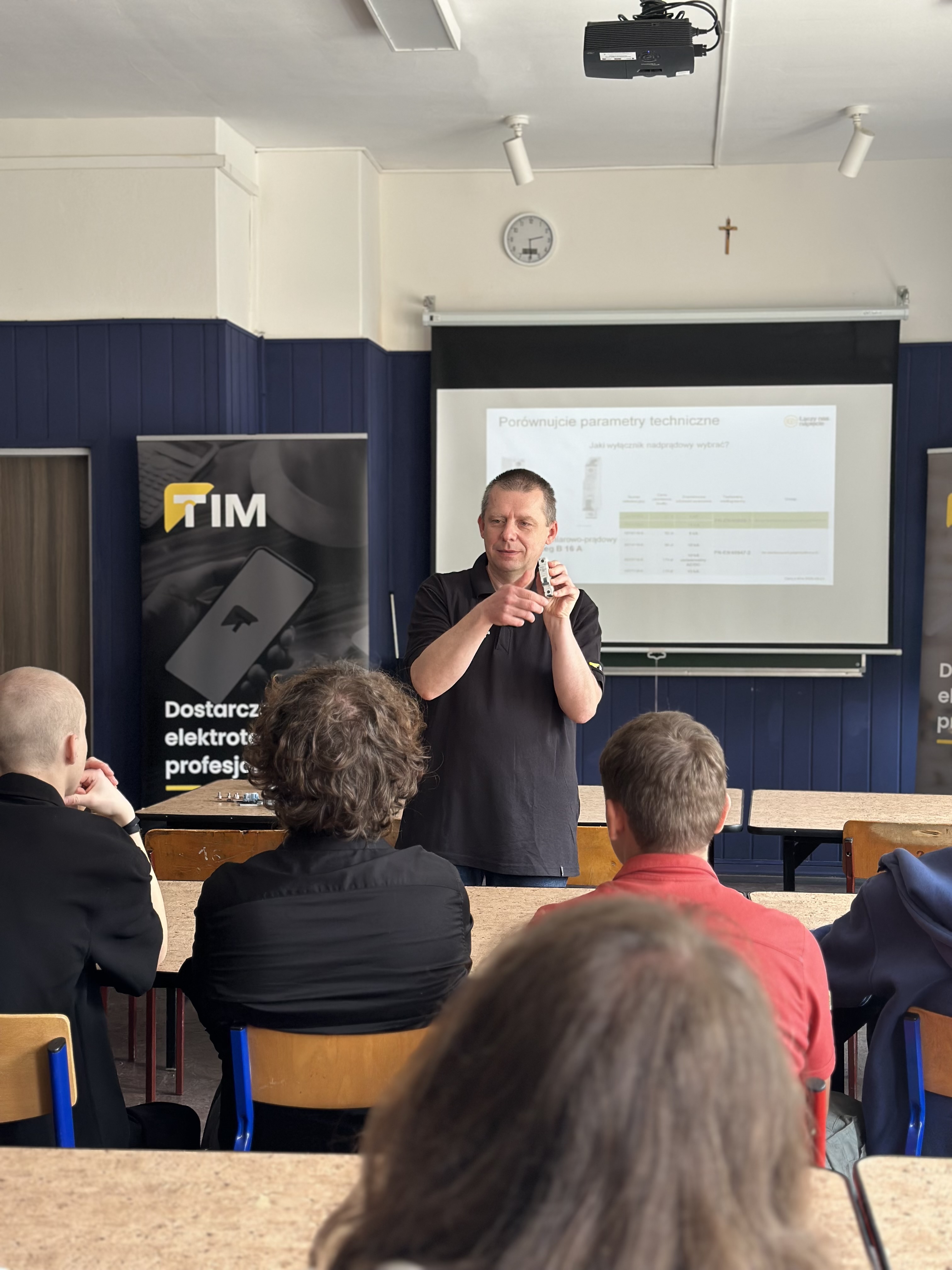 Piotr Bibik na lekcji