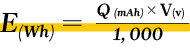 Równanie przeliczenie mAh na Wh