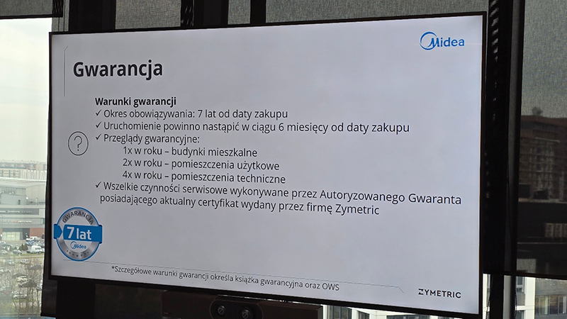 gwarancja produktów Midea