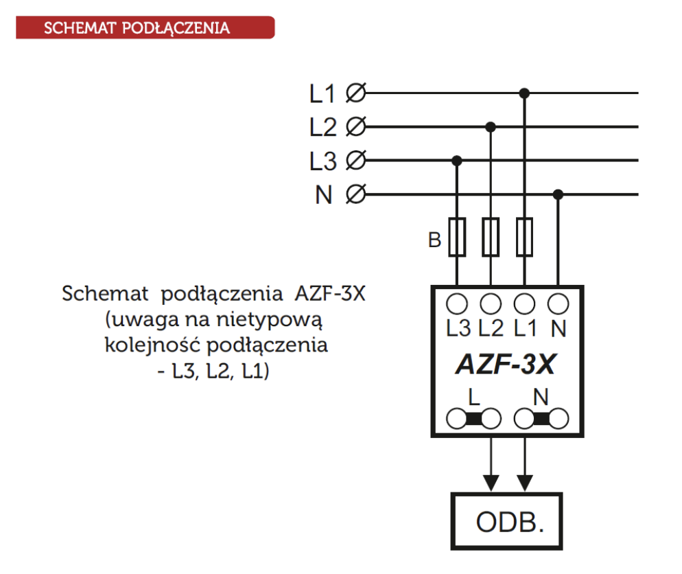 przełącznik AZF-3X - proste podłączenie
