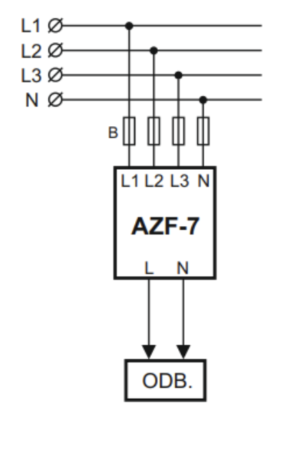 Schemat podłączenia AZF-7