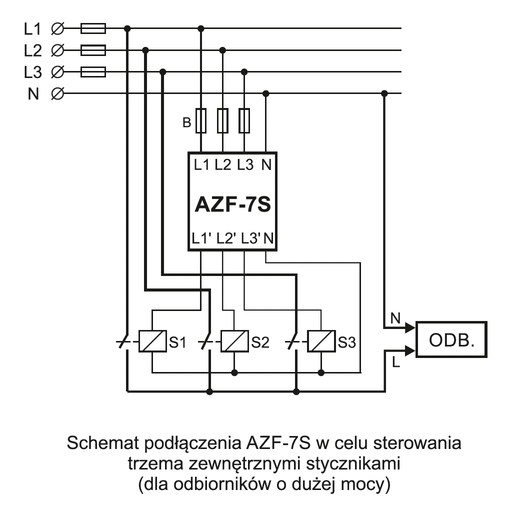 Schemat podłączenia AZF-7s