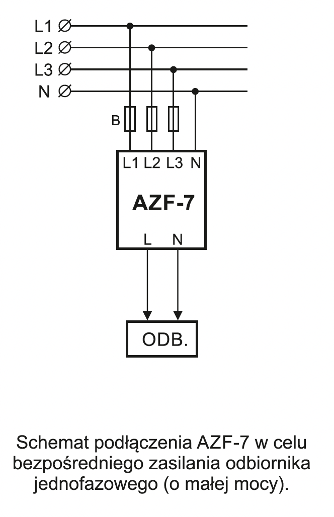 Schemat podłączenia AZF-7