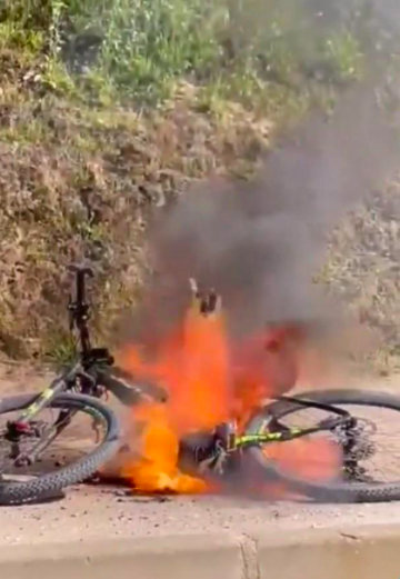 Pożar roweru elektrycznego