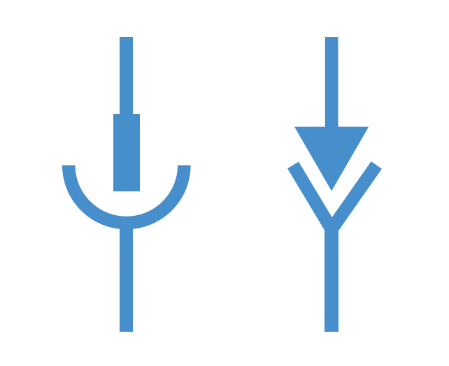 Symbol elektryczny łącze wtykowe