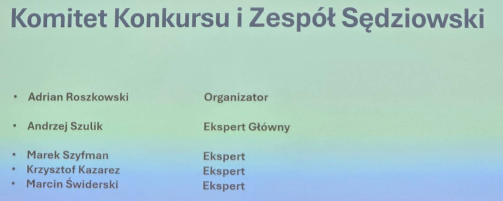 konkurs złoty bezpiecznik - komitet konkursu